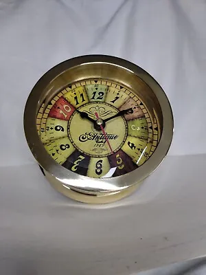 Maritime Antique Brass Ship's Clock Vintage Marine Nautical Shiny Clock Decor • $59