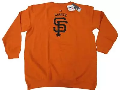 San Francisco Giants Mens Sizes 2XL-3XL-4XL-5XL-Tall Orange Majestic Sweatshirt • $25.49