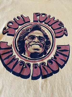 James Brown Soul Power Men's Lee T-Shirt Size L Yellow Classic Fit • $12.50