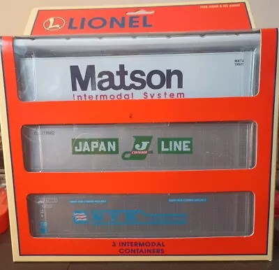 Lionel 6-12987 Intermodal Containers Set Of 3 New In Box • $25