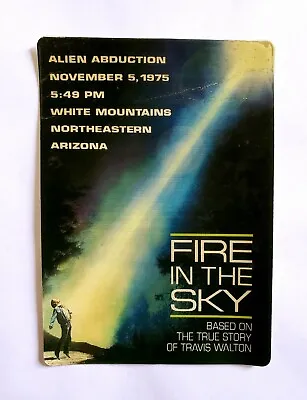 Vintage 1993 Fire In The Sky Movie Promo Lenticular Card Ufo Horror Film Poster • $20