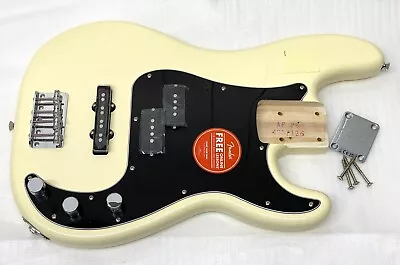 TINY CRACK! Genuine OEM Fender Squier PJ P BASS LOADED BODY Olympic White Guitar • $228.99