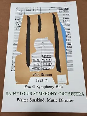 Robert Motherwell  St. Louis Symphony  (1973) - Screenprint Poster - ULAE • $240.16