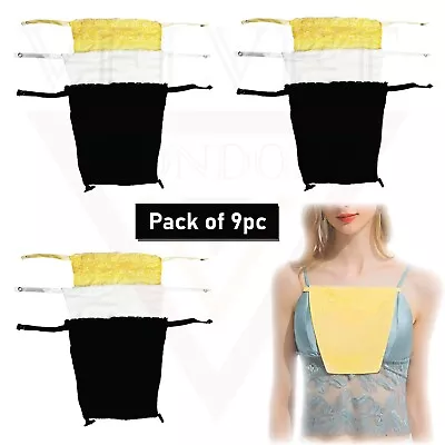 9 Pcs Lace Clip-on Mock Camisole Bra Insert Modesty Panel Cleavage Cover Up • £9.99