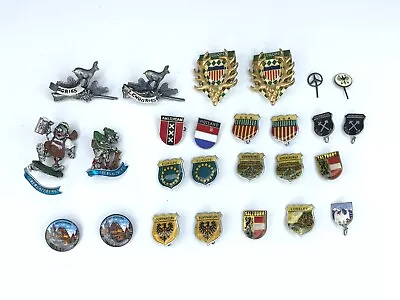 26 Vintage Europe Travel Souvenir Hat Lapel Pins Collectible German Mercedes • $50