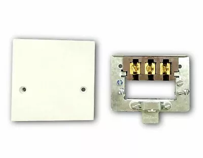 £8.37 • Buy Cooker Cable Outlet Plate Connection White Blank Front 45A 45Amp Oven Hob Square