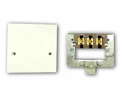 £8.37 • Buy Cooker Outlet Plate Connection Cover White Blank Front 45A 45Amp Oven Hob Square