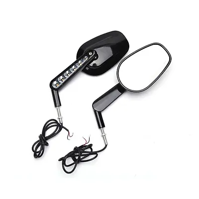 For Harley V-Rod VRod Muscle VRSCF Black Motorcycle Mirrors With LED Turn Signal • $79.43