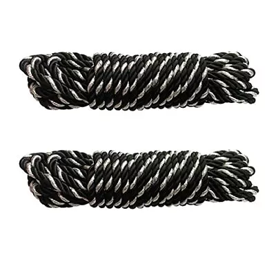 Silk Rope Solid Braided Twisted Ropes | Pack Of 2 Decorative Twisted Satin Sh... • $25.25