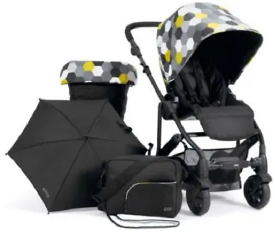 BNIB Mamas & Papas Black / Grey Pixo Hexagon Pushchair Package RRP £449.99 • £229