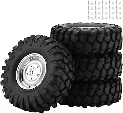 Demeras RC Wheel Tire Rubber Wheel Tyres With Hubs For 1/10 Scale RC Crawler Off • $25.15