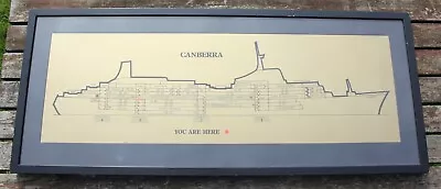 P&o Orient Line Ss Canberra Rare  You Are Here  Indicator Ships Signage C-1980's • £650