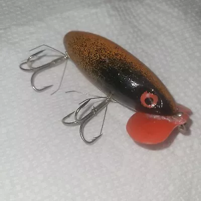 Fred Arbogast Wartime Jitterbug Lure Tough Color Red Plastic Lip  • $30