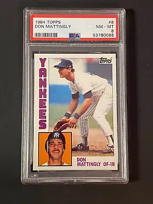 1984 Topps Don Mattingly Rookie #8 PSA 8 New York Yankees NM-MT • $29.99