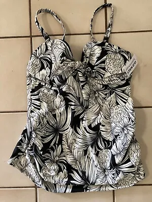 Old Navy Women’s Maternity Black/White Pineapple Tankini Swimsuit Size XS NWT • $5.49
