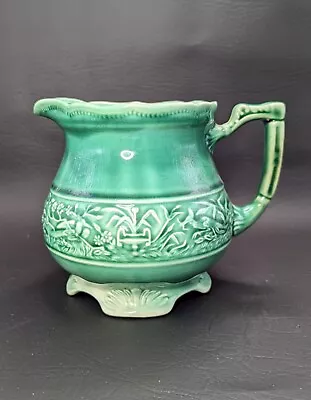 Vintage Mt. Mount Clemens Pottery Green Vouge Milk Jug Pitcher • $24