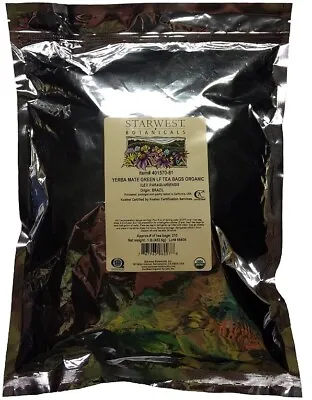 Starwest Yerba Mate Organic Green Tea Bags - 1 Lb. Approx. 210 Bags • £38.92