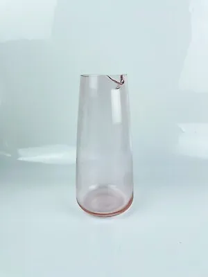 Pink Tapered Glass Pitcher Handleless • $25