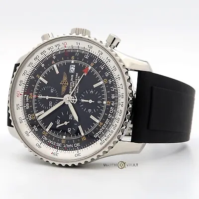 Breitling Navitimer World GMT 46mm Automatic Chronograph Black Dial A24322 • $5295