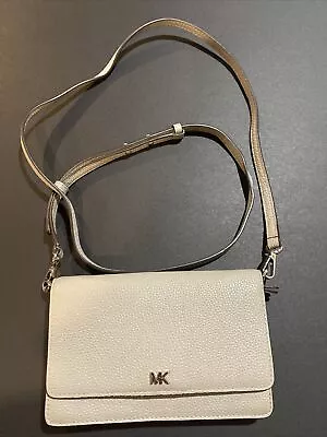 Michael Kors Crossbody Pebbled Leather Phone Wallet Handbag Truffle • $69.99