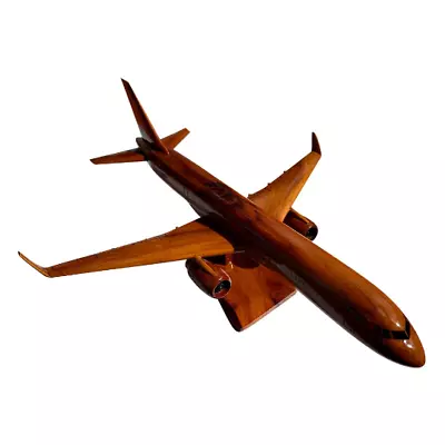 Boeing 757 Mahogany Wood Desktop Airplane Model • $199.95