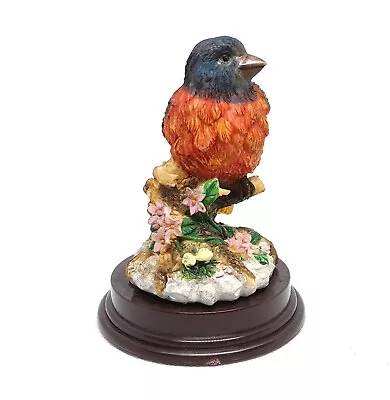 K's Collection Ceramic Read Breasted Meadowlark Figurine Plastic Display Stand • $15.95