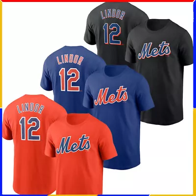 HOT! Francisco Lindor New York Mets 2024 Player Name & Number T-Shirt • $6.99