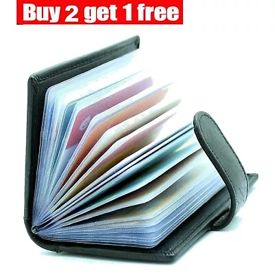 £4.39 • Buy Rfid Mens Genuine Real Soft Leather Wallet Credit Card Holder Note Pocket