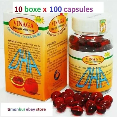 10 Boxes - Vinaga Pure GAC Oil - Momordica GAC Fruit Vitamin A E - DHA • $73