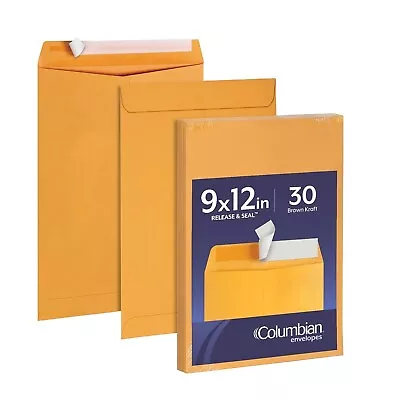 Columbian 9 X 12 Catalog Envelopes With Self Seal Closure 28 Lb Brown 30 Count • $11