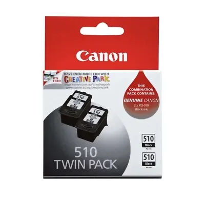 Canon PG-510 Black Ink Cartridge - Twin Pack • $35.99