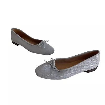 Madewell The Adelle Ballet Flat In Lizard Embossed Leather Size 5.5 WORN ONCE • $39.92