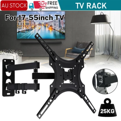 $15.48 • Buy Full Motion TV Wall Mount Bracket Swivel Tilt 32 37 40 42 50 52 55 Inch LED LCD