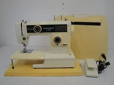 Zs4f4 Used Vintage Sears Kenmore 10 Stitch Sewing Machine W/ Pedal 385.1249380 • $75