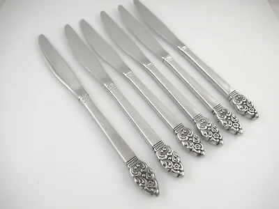 6 Dinner Knives VINLAND Oneida Community Glossy Stainless Steel Flatware • $19