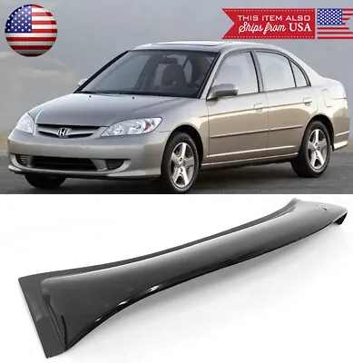 Tape On Roof Spoiler Visor Wing Wind Shade Deflector For 01-05 Honda Civic 4D • $44.90