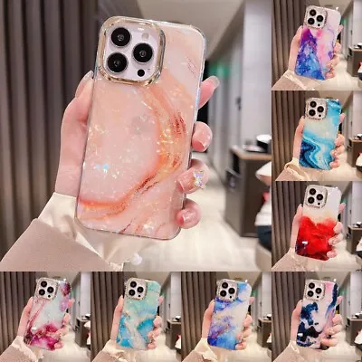 $11.99 • Buy For IPhone 14 13 12 11 Pro Max Mini XS XR 8 7 Plus Case Marble Shockproof Cover