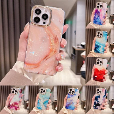 $11.99 • Buy For IPhone 14 13 12 11 Pro Max Mini XS XR 8 7 Plus Case Marble Shockproof Cover