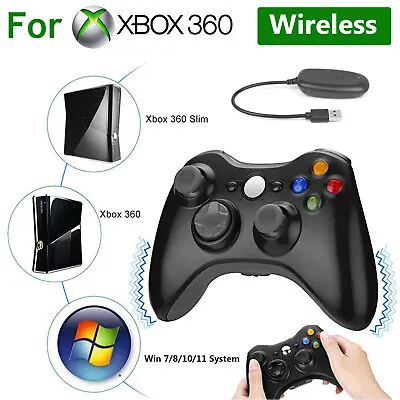 Wired / Wireless Game Controller Gamepad For Microsoft XBOX 360 & PC WIN 7 8 10 • $17.99