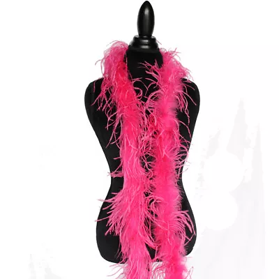 $45.95 • Buy Mauve Pink 1ply Ostrich Feather Boa Scarf Prom Halloween Costumes Dance Decor