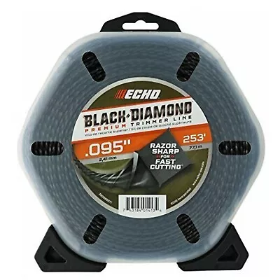 Echo 330095071 Black Diamond .095” X 253’ 4-Cornered Spiral Pattern Trimmer Line • $23.95