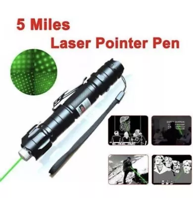 1mW Green Laser Pointer 532nm W/ Battery Battery Charger And Star Cap • $59.99