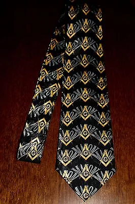 Fraternal Organization MASONIC Mason New Black Tie! #2178  Black Free Shipping • $13.99