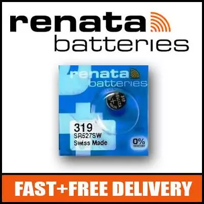 1 X Renata 319 Watch Battery 1.55v SR527SW - Official Renata Watch Batteries • £2.91