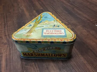 Antique Blue Bird Marshmallows Tin • $249.99