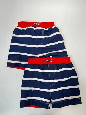 £3.99 • Buy M&S Babies Multi Striped 2x Swim Shorts With Swim Nappies Size 0-3 Months #RS