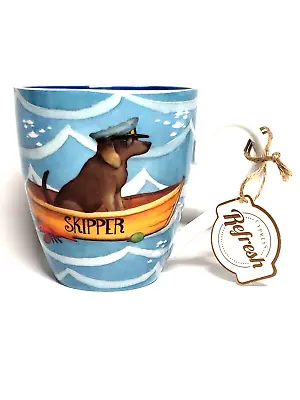 Salty Dog Ceramic Coffee Mug Dog/Puppy  Skipper  Nautical New/Tag Cypress Home • $10