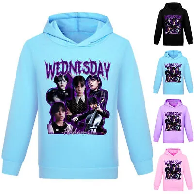 Wednesday The Addams Family Children Casual Hoodie Sweatshirt Top Christmas Gift • £12.07