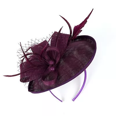 Fascinator Hat Imitation Feather Tea Party Pillbox Flower Derby Hats • £23.03