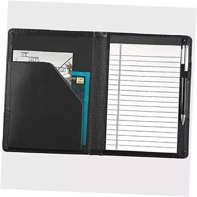 Padfolio Binder A5 Document Organizer With Refillable Lined Notepad Black • $21.10